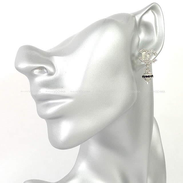 2019年 新作 CHANEL シャネル ラインストーン ココマーク ピラミッド ストーン ピアス AB2241 新品
