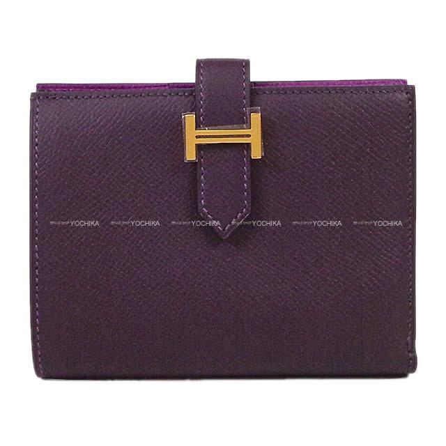 2018年 秋冬 限定 HERMES エルメス 財布 ベアンコンパクト ヴェルソ アプリコッ