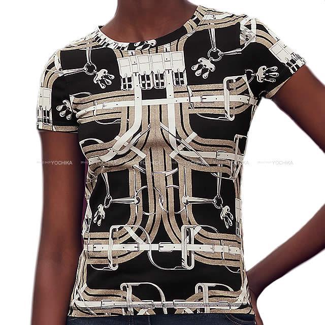 2019 秋冬 新作 HERMES エルメス Tシャツ カットソー "Mors a Jouets" 馬銜 #38 黒 新品