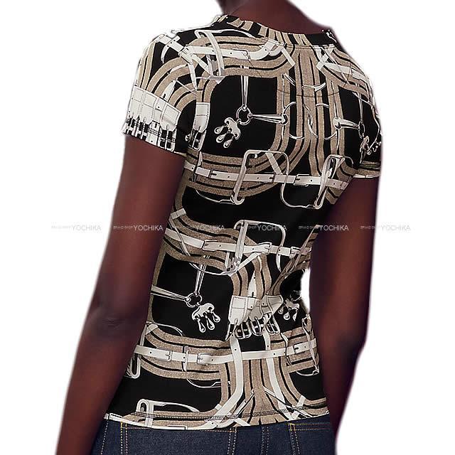 2019 秋冬 新作 HERMES エルメス Tシャツ カットソー "Mors a Jouets" 馬銜 #38 黒 新品