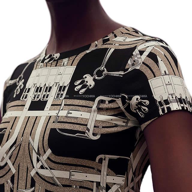 2019 秋冬 新作 HERMES エルメス Tシャツ カットソー "Mors a Jouets" 馬銜 #38 黒 新品