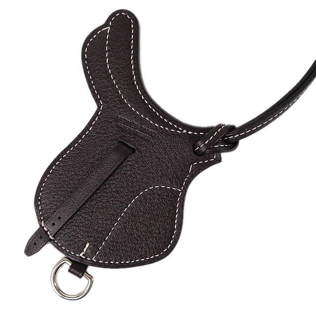 HERMES エルメス バッグチャーム "パドック セーラー(鞍)" エベンヌ スイフト シルバー金具 新品未使用