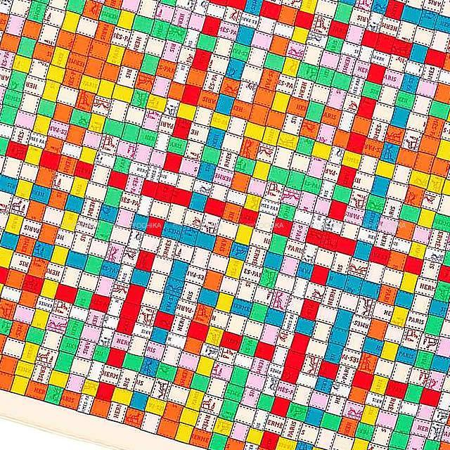 2019秋冬 新作 HERMES エルメス スカーフ カレ90 "ボルデュック・チェック" ジョーヌ