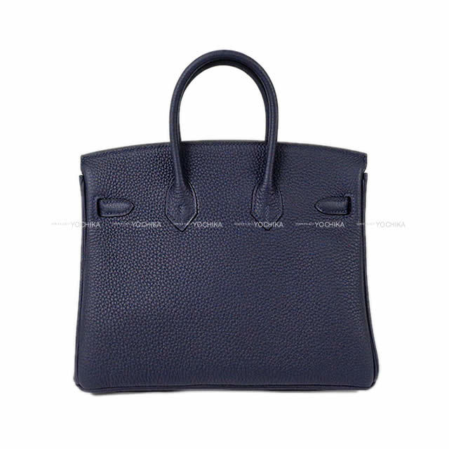 HERMES エルメス ハンドバッグ バーキン25 ブルーニュイ トゴ ローズゴールド金具 新品