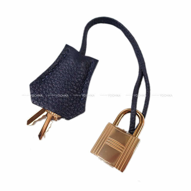 HERMES エルメス ハンドバッグ バーキン25 ブルーニュイ トゴ ローズゴールド金具 新品