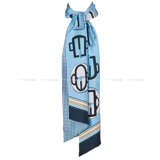 HERMES エルメス マキシ ツイリー スカーフ "モダンなバックル" シエル/キャバン/ヴェール シルク100% 新品