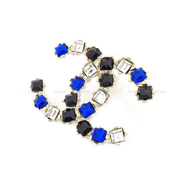 2019年 新作 CHANEL シャネル ビッグココマーク ミックス スクエア ストラス ピア