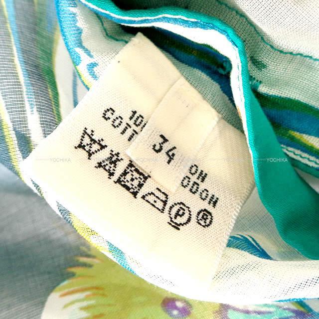 HERMES エルメス レディース  チュニック ドレス バード/鳥 モチーフ ブルーパオン/黒(ブラック)#34 新品未使用