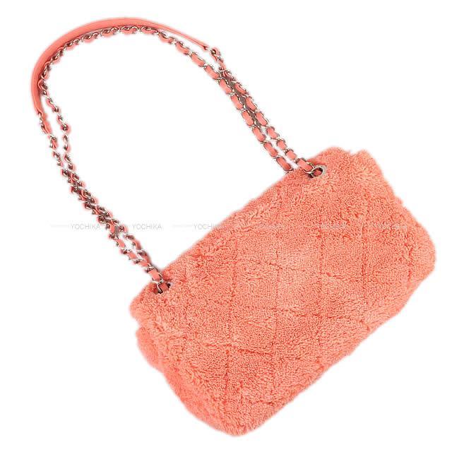 CHANEL シャネル マトラッセ チェーン ショルダー フラップ バッグ サーモンピンク