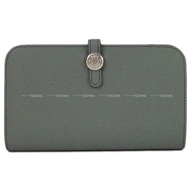 2019年秋冬 新作 HERMES エルメス 長財布 ドゴンGM ヴェールアマンド トゴ シルバー金具 新品