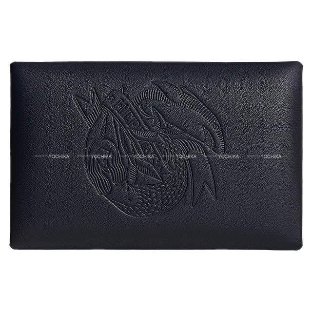 エルメス カードケース Calvi(カルヴィ) セーラータトゥ ブルーインディゴ/ジョーヌナプレ 新品