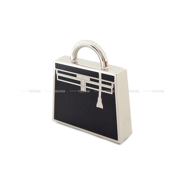 HERMES エルメス チャーム ペンダント トップ キュリオジテ "ケリー キュリオシー" 黒(ブラック) シルバー金具 新品