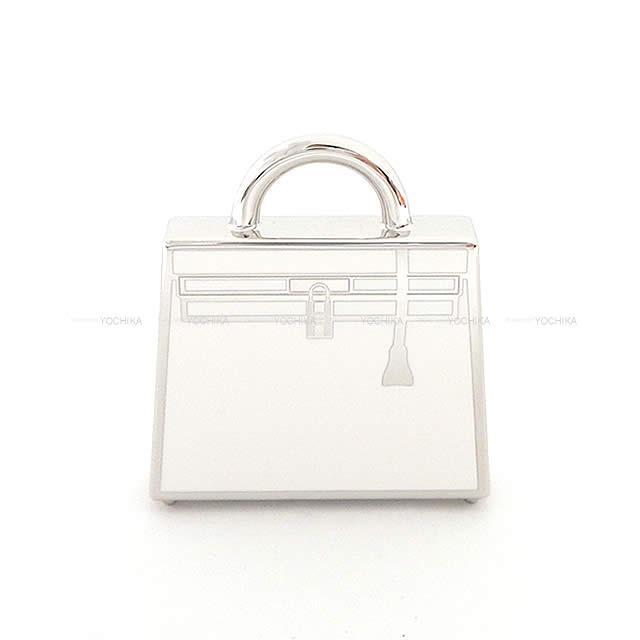 HERMES エルメス チャーム ペンダント トップ キュリオジテ "ケリー キュリオシー" 白(ホワイト) シルバー金具 新品