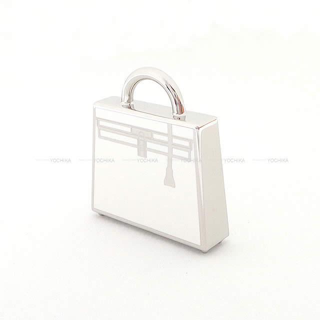 HERMES エルメス チャーム ペンダント トップ キュリオジテ "ケリー キュリオシー" 白(ホワイト) シルバー金具 新品