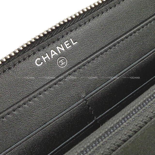 CHANEL シャネル カメリア エンボス ラウンドファスナー 長財布 メタリックグ