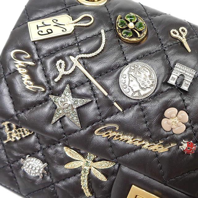 CHANEL シャネル 2.55 マトラッセ ラッキーチャーム エンブロイダリー チェーン