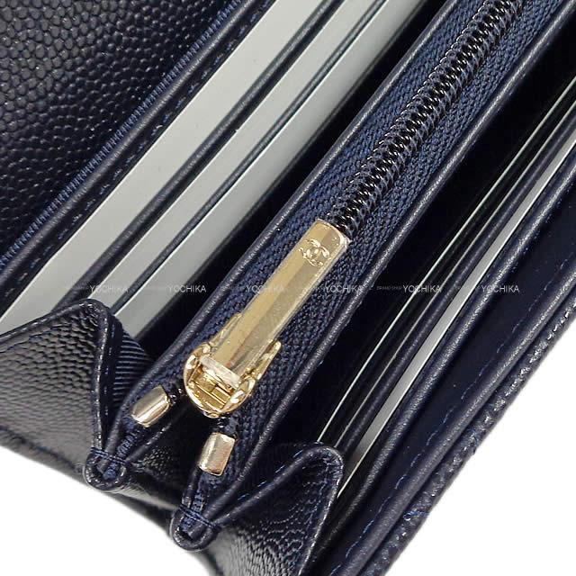 CHANEL シャネル クラシック マトラッセ フラップ 長財布 ネイビー AP0241 新品
