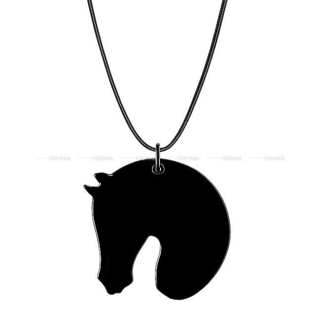 HERMES エルメス ペンダント ネックレス "タッタソール/ジャングルラヴ レインボー" GM デニムX