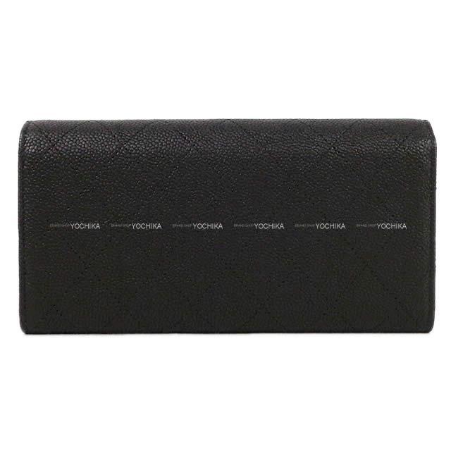 CHANEL シャネル コイルココマーク マトラッセ フラップ 長財布 黒/ピンクベージュ グレインドカーフ A84409 新品