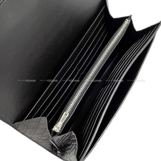 HERMES エルメス 長財布 コンスタンス ロング 黒/オンブレ  アリゲーターマット/リザード 新品
