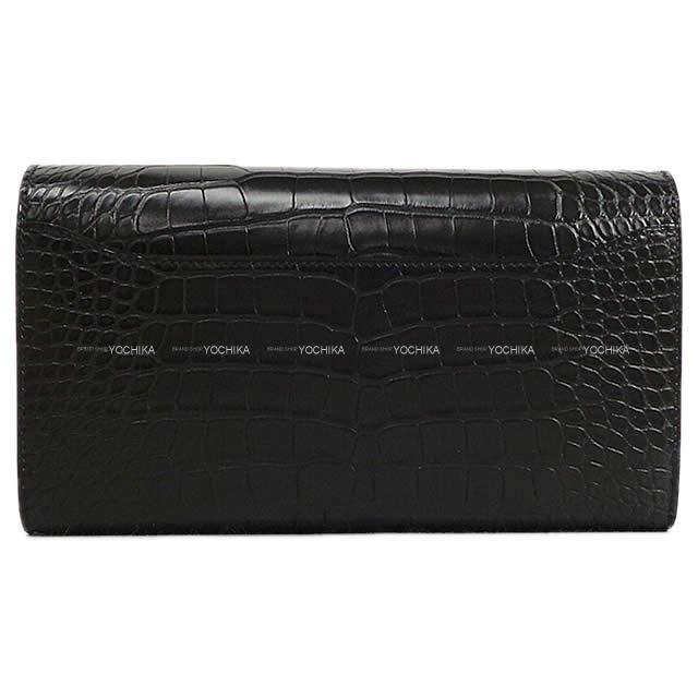 HERMES エルメス 長財布 コンスタンス ロング 黒/オンブレ  アリゲーターマット/リザード 新品