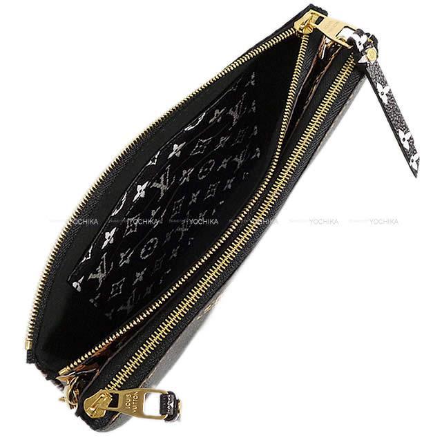 Louis Vuitton ルイ ヴィトン チェーンショルダー ウォレット バッグ ポシェット ドゥ ブルジップ 黒 ジャイアントモノグラム ジャングル ゴールド金具 M 新品