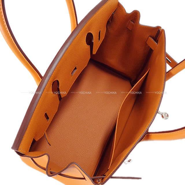 HERMES エルメス ハンドバッグ バーキン30 アプリコット エプソン シルバー金具 展示新品