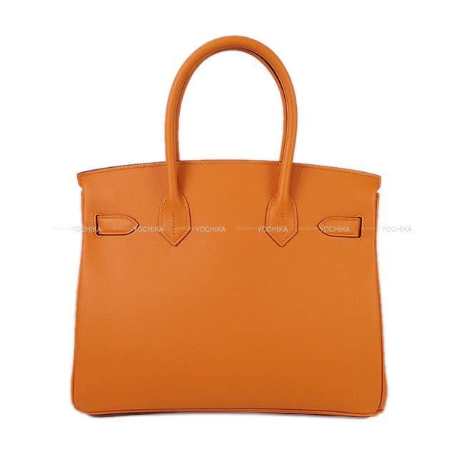 HERMES エルメス ハンドバッグ バーキン30 アプリコット エプソン シルバー金具 展示新品