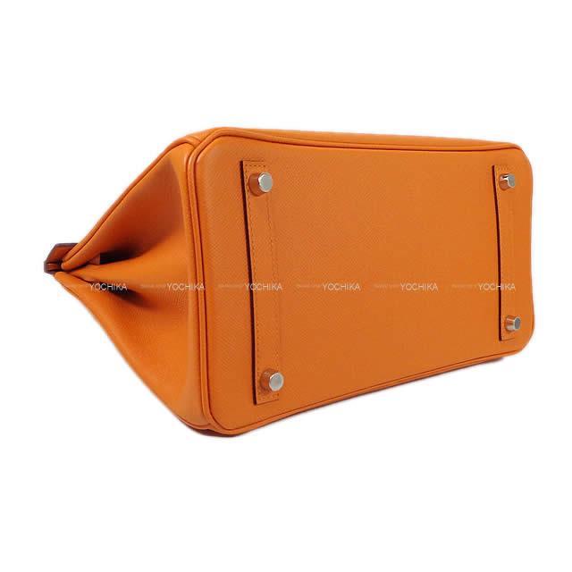 HERMES エルメス ハンドバッグ バーキン30 アプリコット エプソン シルバー金具 展示新品
