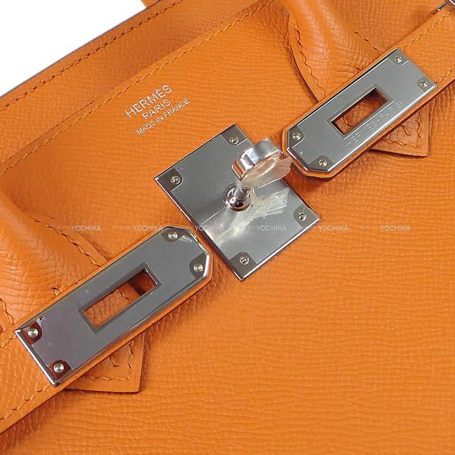 HERMES エルメス ハンドバッグ バーキン30 アプリコット エプソン シルバー金具 展示新品