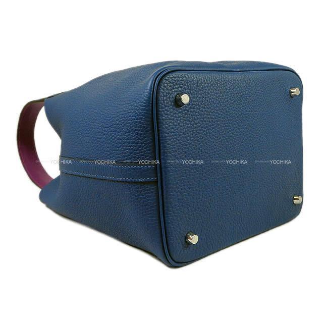 2019年秋冬新作 HERMES エルメス ハンドバッグ ピコタンロック エクラ 22 MM ディープブルー/アネモネ