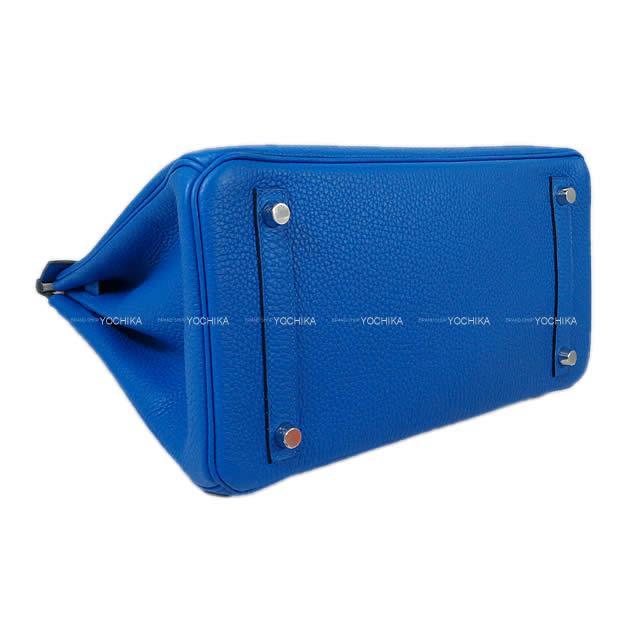 HERMES エルメス ハンドバッグ バーキン30 ヴェルソ ブルーゼリージュ/ベトン トリヨン シルバー金具 新品