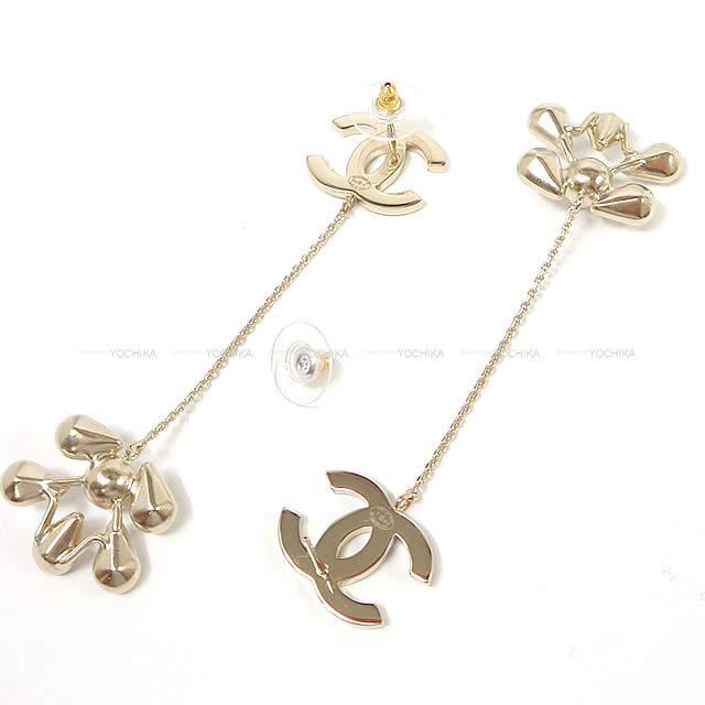 2019年 秋冬 新作 CHANEL シャネル ラインストーン パール ドロップ ココマーク ピアス AB2681 新品