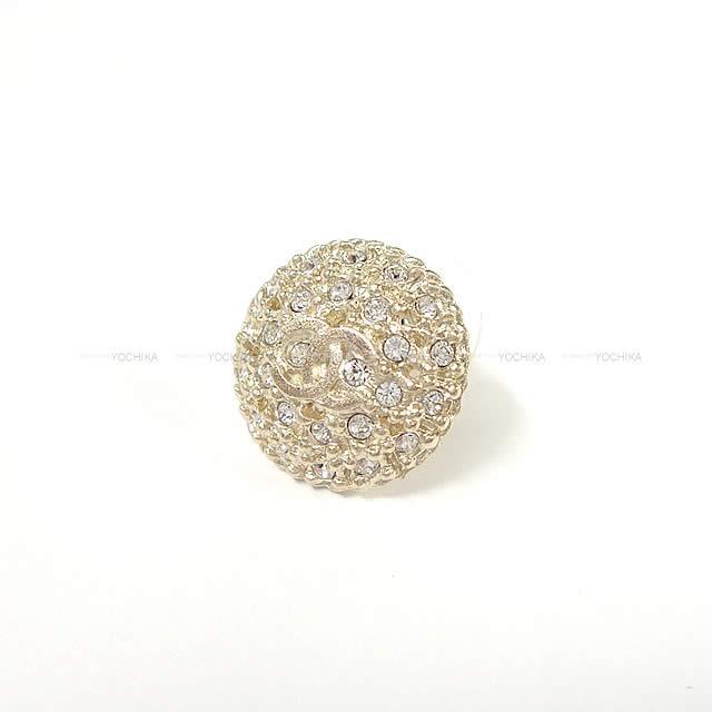 2019年 秋冬 新作 CHANEL シャネル ラインストーン サークル ココマーク ピアス ゴールド金具 AB2628 新品