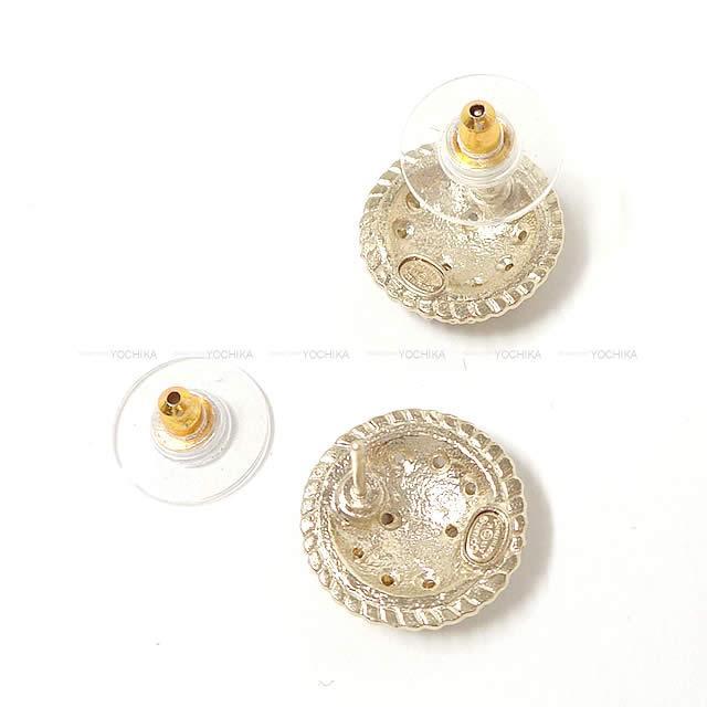 2019年 秋冬 新作 CHANEL シャネル ラインストーン サークル ココマーク ピアス ゴールド金具 AB2628 新品