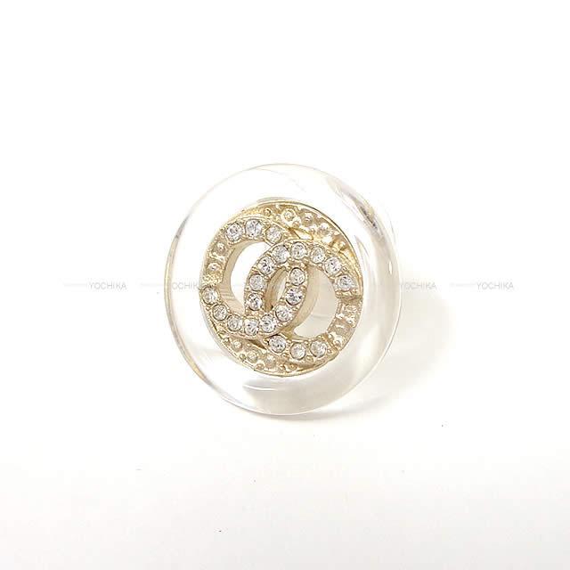 2019年 秋冬 新作 CHANEL シャネル クリア フレーム ラインストーン ココマーク ピアス AB2550 新品