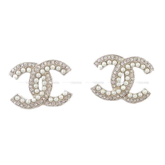 2019年 クルーズ 新作 CHANEL シャネル ミニパール ラインストーン ココマーク ピアス AB2281 新品