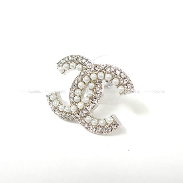 2019年 クルーズ 新作 CHANEL シャネル ミニパール ラインストーン ココマーク ピアス AB2281 新品