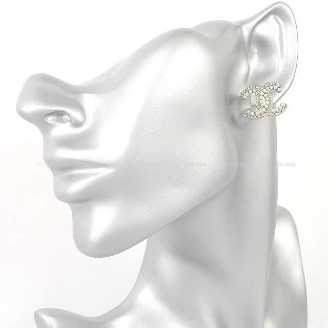 2019年 クルーズ 新作 CHANEL シャネル ミニパール ラインストーン ココマーク ピアス AB2281 新品