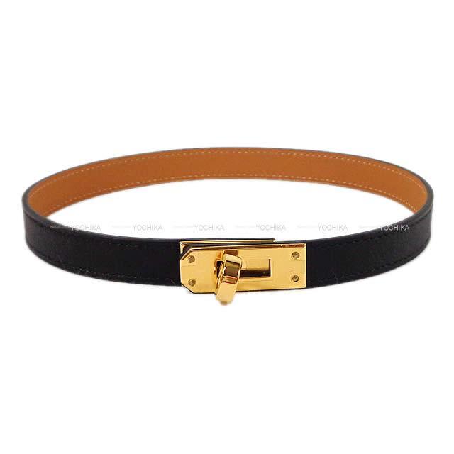 2019年 秋冬 新作 HERMES エルメス バングル オーケリー チョーカー ブレスレット 黒 スイフト ゴールド金具 新品