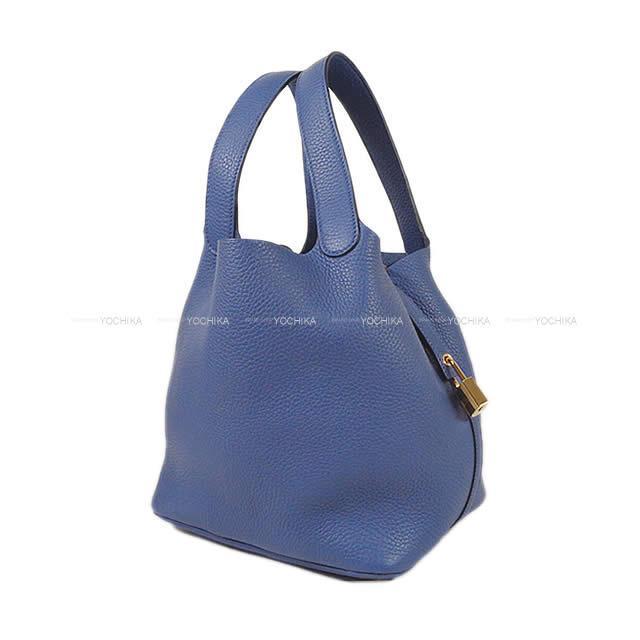HERMES エルメス ハンドバッグ ピコタンロック 22 MM ブルーブライトン トリヨン