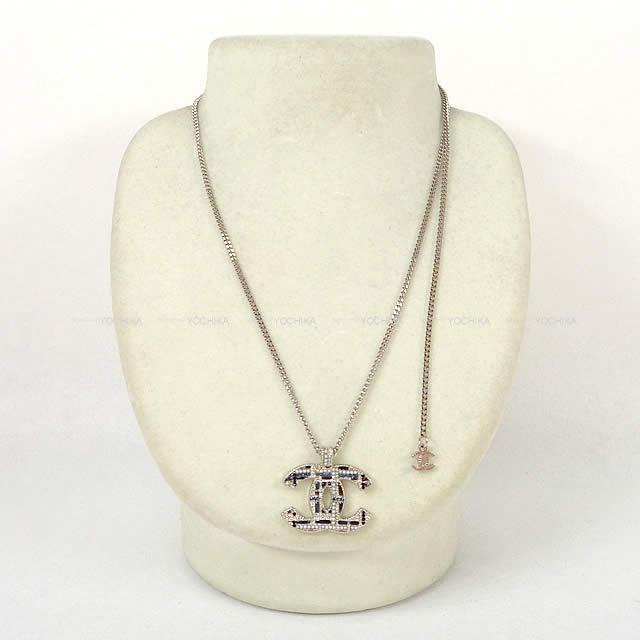 2019年 秋冬 新作 CHANEL シャネル ツィード風 ミニパール ネックレス ブルー/シルバー AB2473 新品