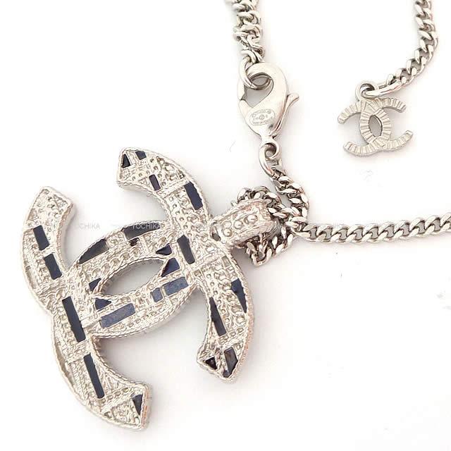 2019年 秋冬 新作 CHANEL シャネル ツィード風 ミニパール ネックレス ブルー/シルバー AB2473 新品
