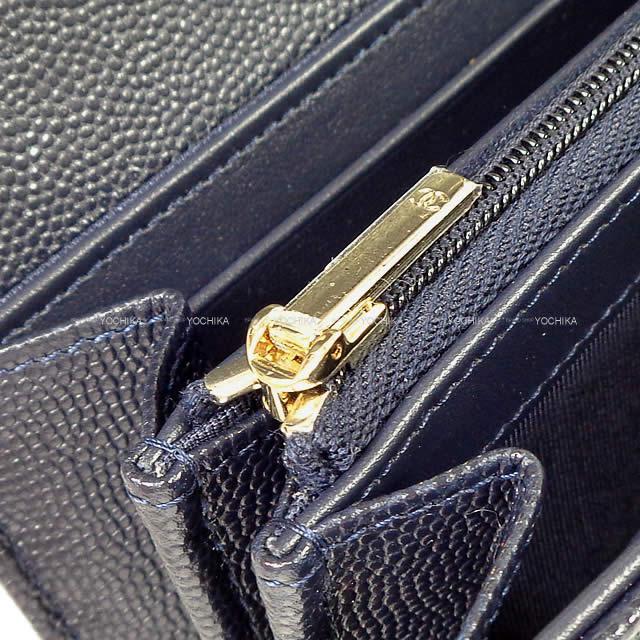 CHANEL シャネル クラシック マトラッセ フラップ 長財布 ネイビー グレインドカーフ ゴールド金具 AP0241 新品
