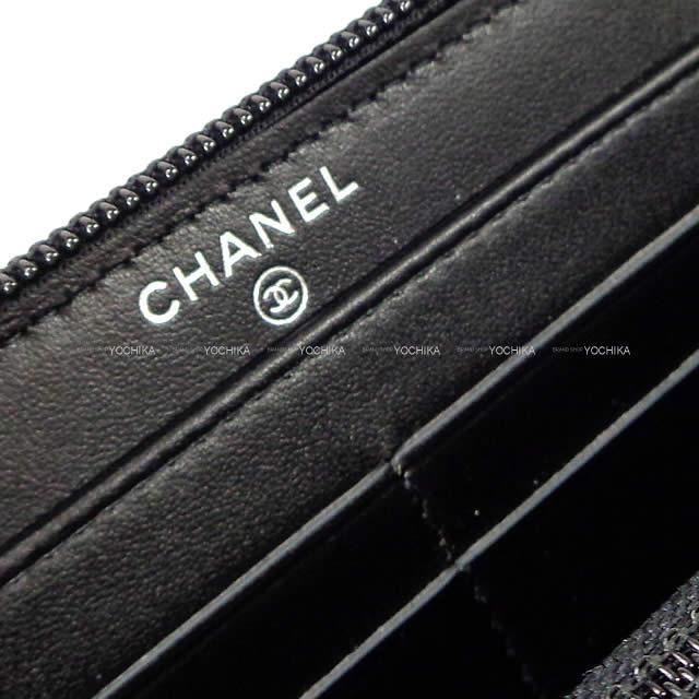 CHANEL シャネル ボーイシャネル マトラッセ ラウンドファスナー 長財布 黒 A80288 新品