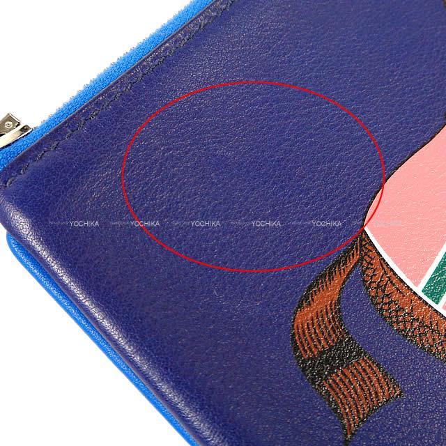 HERMES エルメス "カレポケット 新・馬着" スカーフ ミニポーチ ブルーアンクル 新品未使用