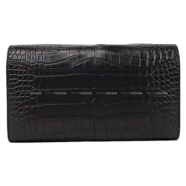 HERMES エルメス 長財布 コンスタンス ロング 黒(ブラック) クロコダイルアリゲーター