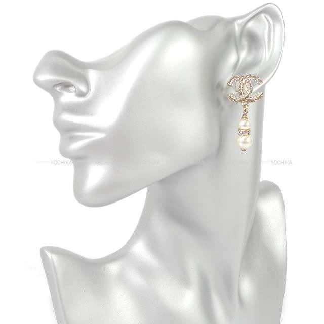 2019 秋冬 新作 CHANEL シャネル ココマーク ストラス ダブルパール