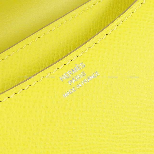 HERMES エルメス ショルダーバッグ コンスタンス 3 ミニ 18 ライム エプソン シルバー金具 新品