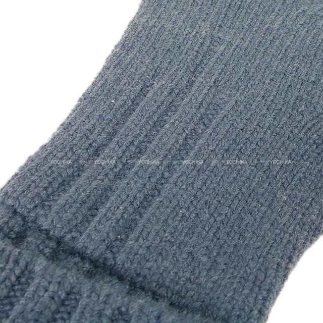 HERMES エルメス メンズ ニット 手袋 グローブ #S ブルートンペット カシミア100%  新品